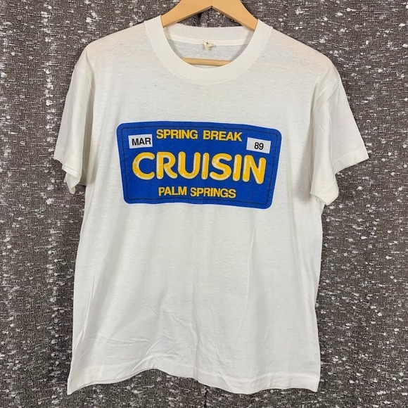 Screen Stars Other - Vintage Single Stitch Cruisin Palm‎ Springs 1989 Spring Break Shirt Top Mens L
